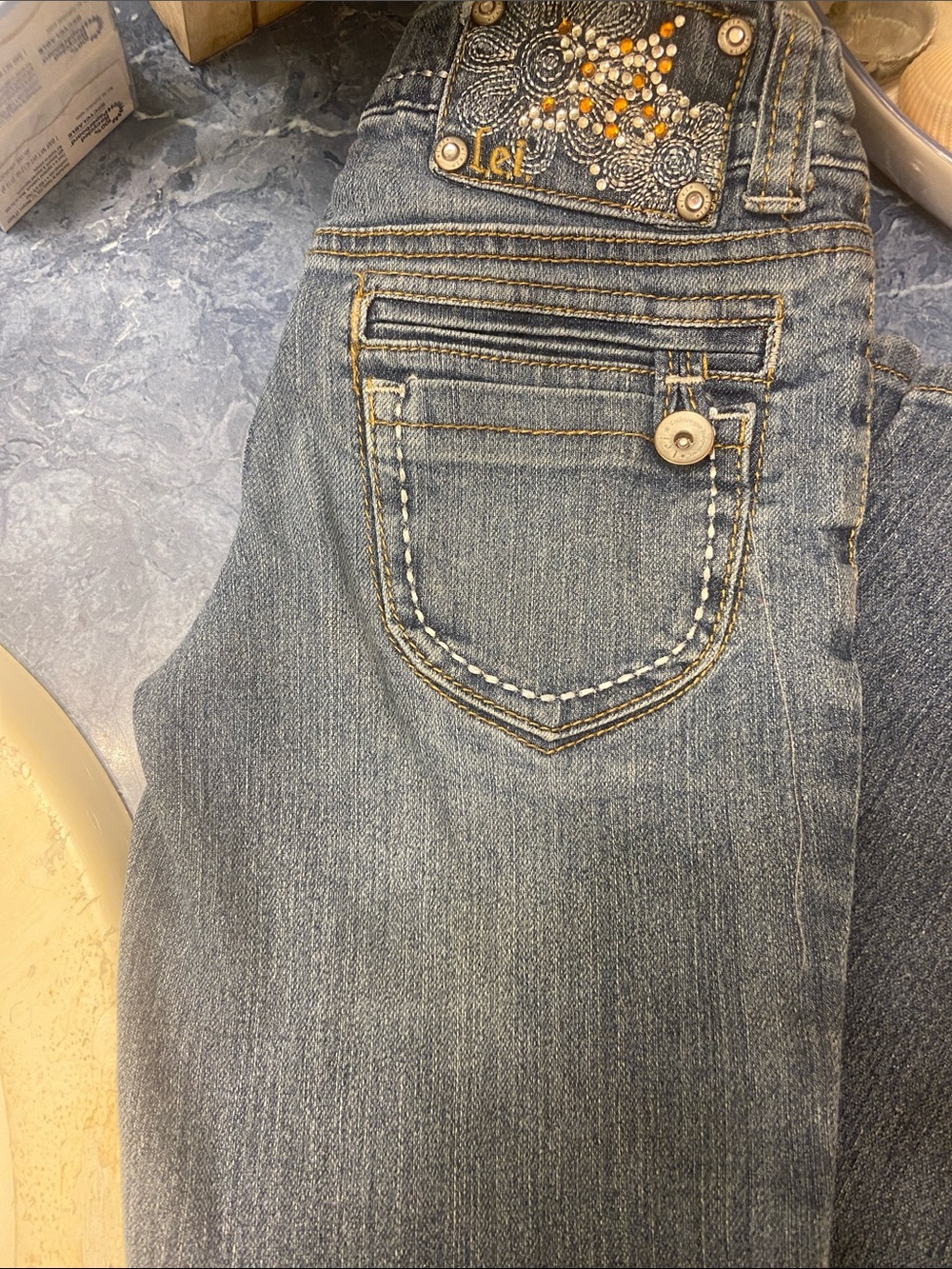 Women’s Embellished Light Wash Boot Cut Jeans